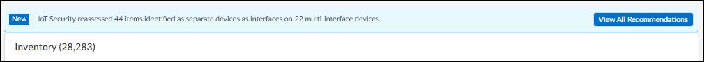 Notification bar for merge recommendations.