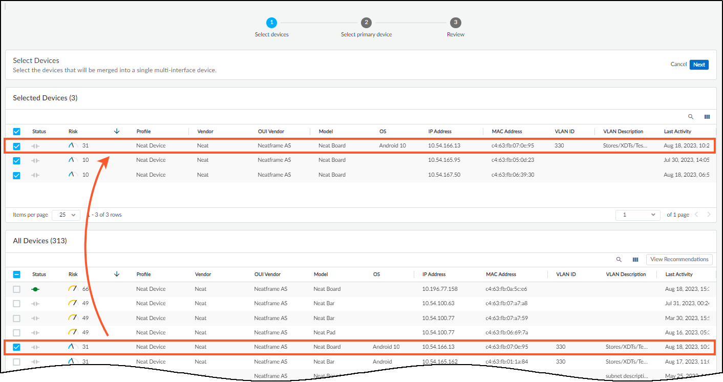 Step 1: Adding more devices to merge.