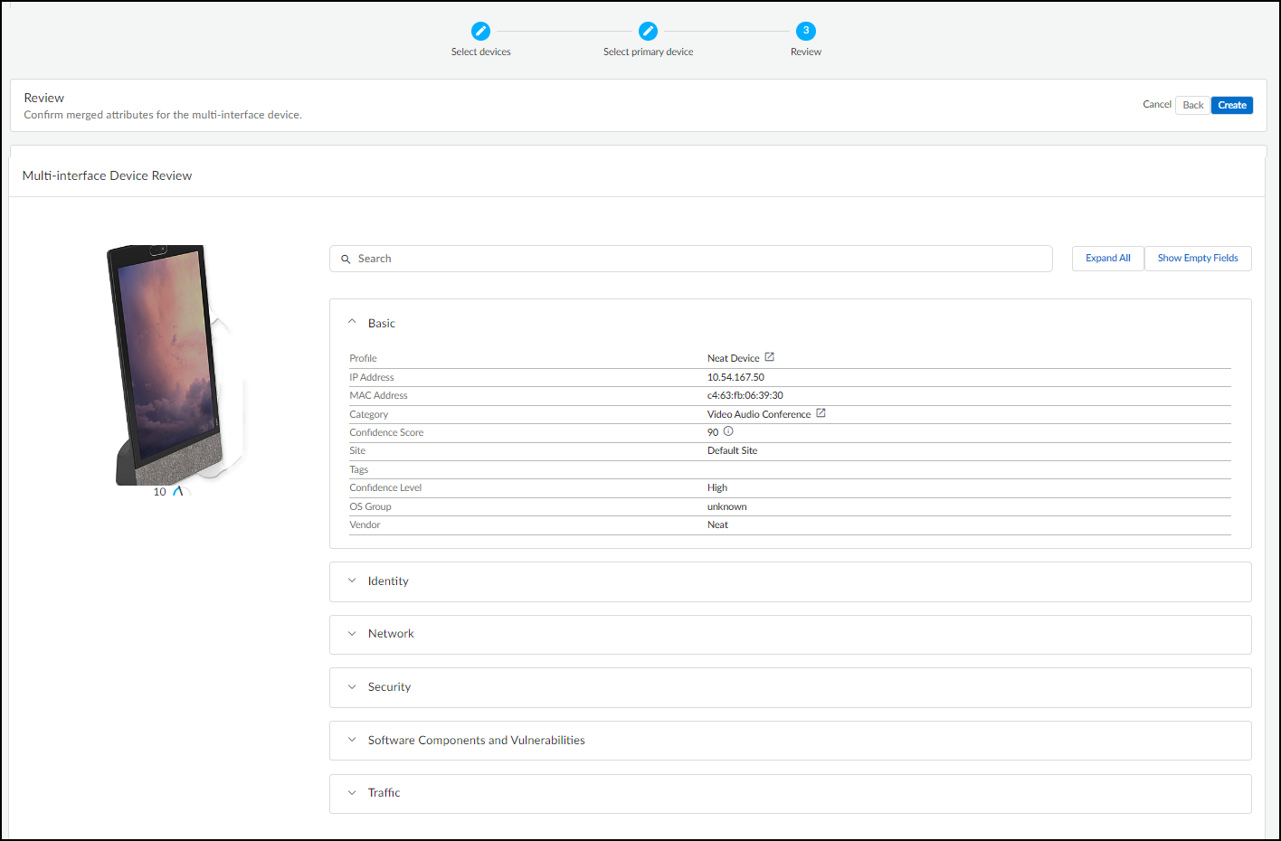 Step 3: Reviewing merged attributes.