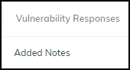Vulnerability Responses column showing 'Added Notes'.