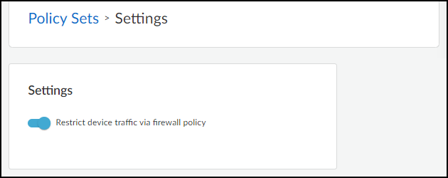 IoT Security: Enabling the traffic restriction feature.