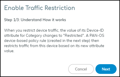 IoT Security: Enable prompt step 1.