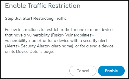 IoT Security: Enable prompt step 3.