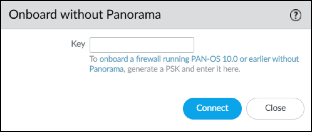 Screenshot of Onboard without Panorama dialog