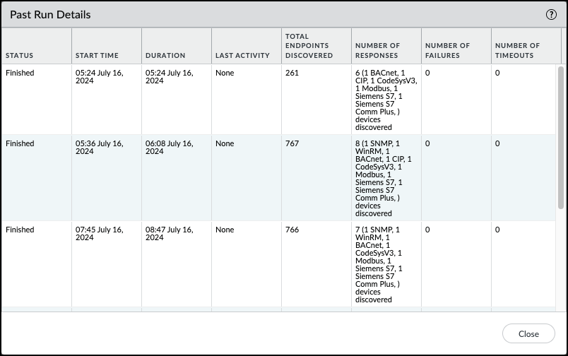 Screenshot showing OT Polling job details