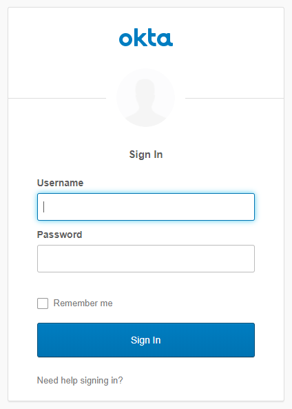 IdP Login Page Example