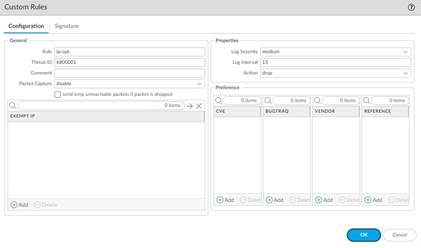 Zone Protection Profile Config