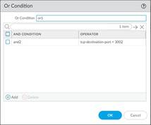 Add And Condition Window