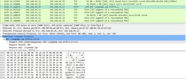 PANAV Response Zip Compression Ratio Capture