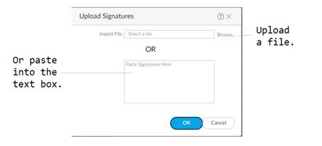 Upload Signatures Screen