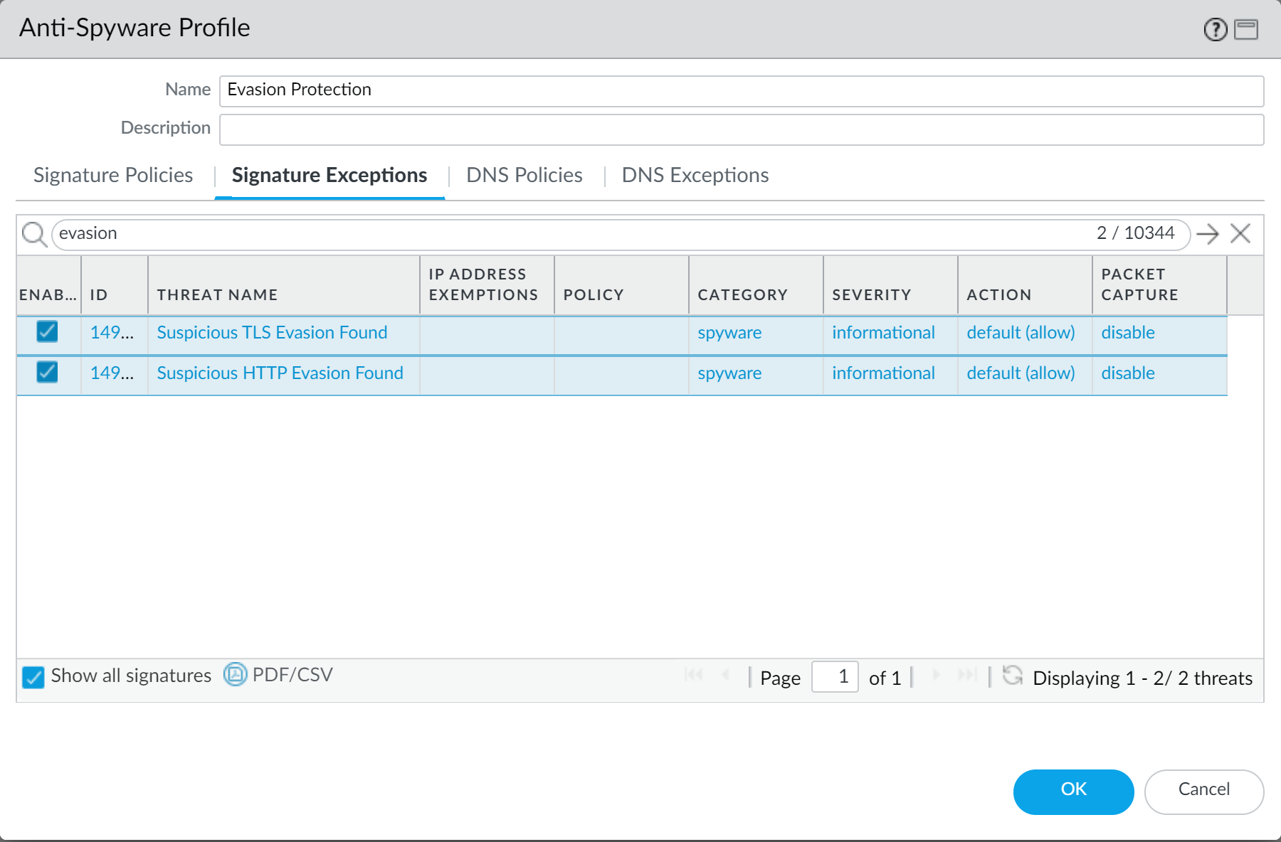 Screenshot of DNS Proxy configuration.