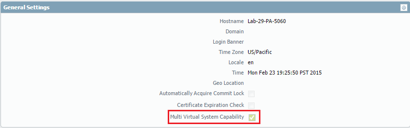 Enable Multi VSYS