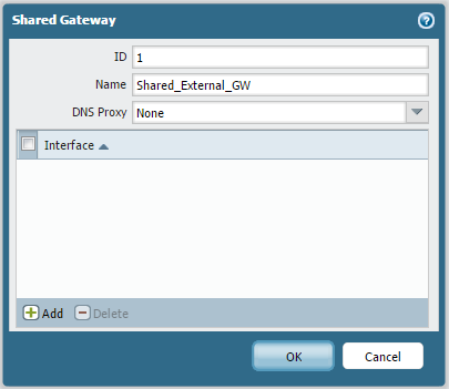 Add Shared Gateway