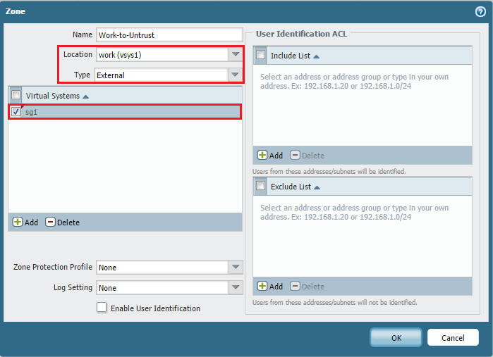 External Zone Config 1