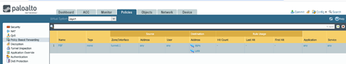 PBF Rule List showing VPN rule