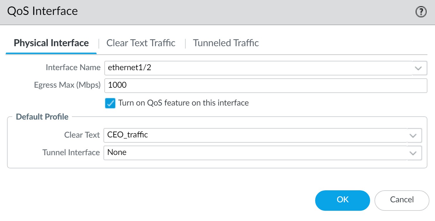 Enable QoS on Interface for CEO