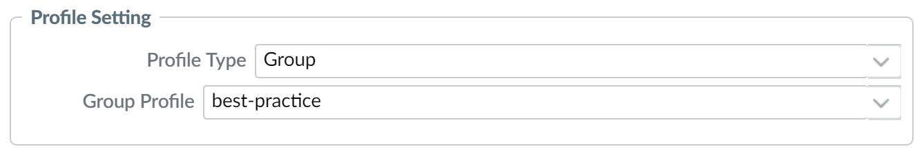 Applying a Security Profile Group in a Security Policy Rule