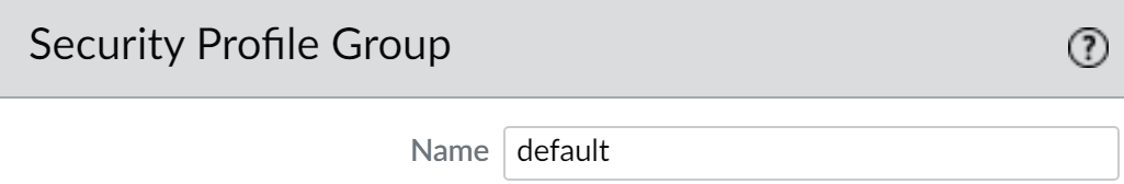 Naming a Security Profile Group 'default'