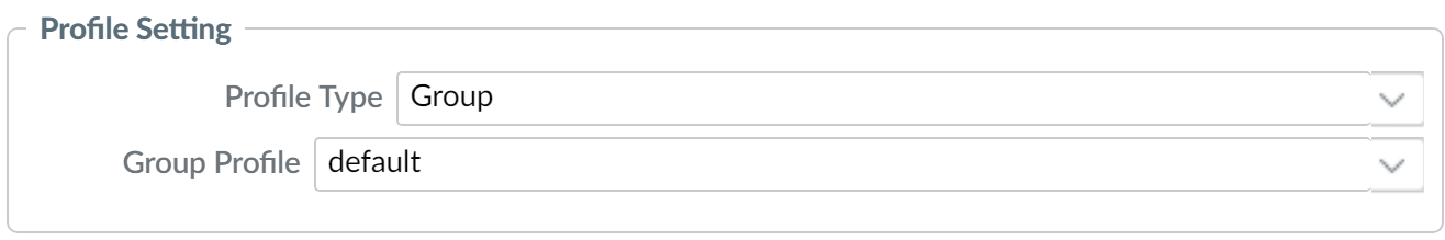 New Security Policy Rule showing the default group applied