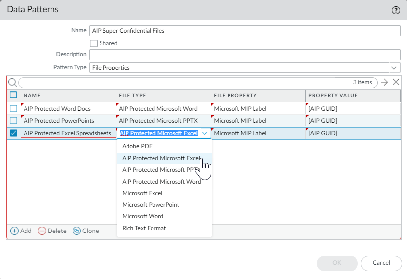Creating a Data Pattern Object