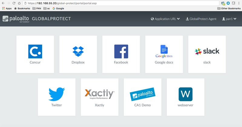 GlobalProtect Clientless VPN Homepage