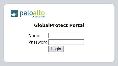 GlobalProtect Portal Login Screen