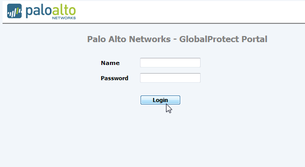 GlobalProtect Mobile App Login Screen