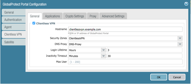 Screenshot showing security policy rule allowing access to the portal