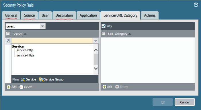 Screenshot showing security policy rule allowing traffic from the portal zone to the application zone