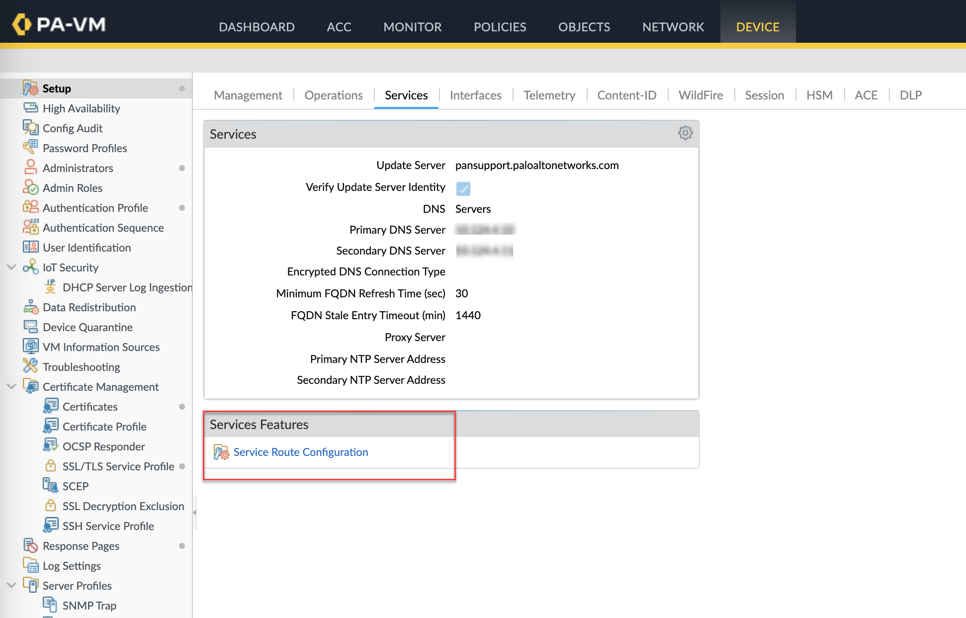 Device Setup Services