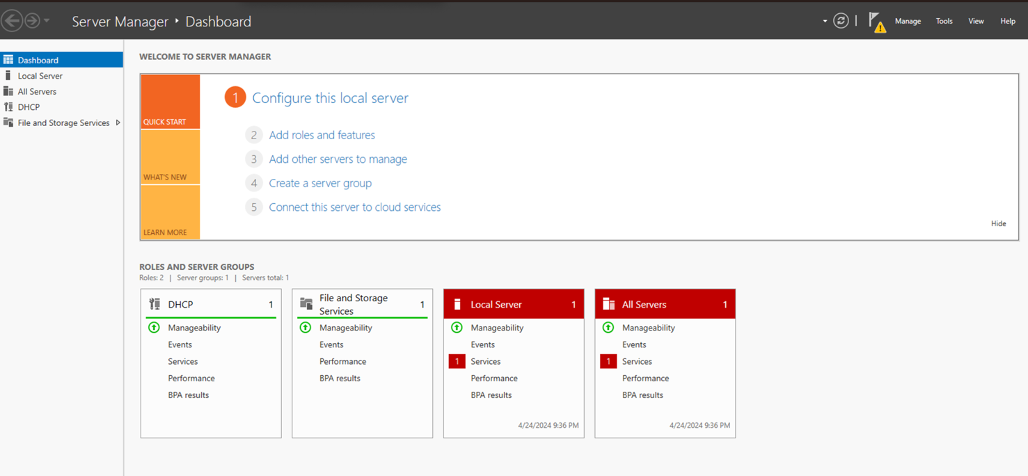 Windows Server Manager