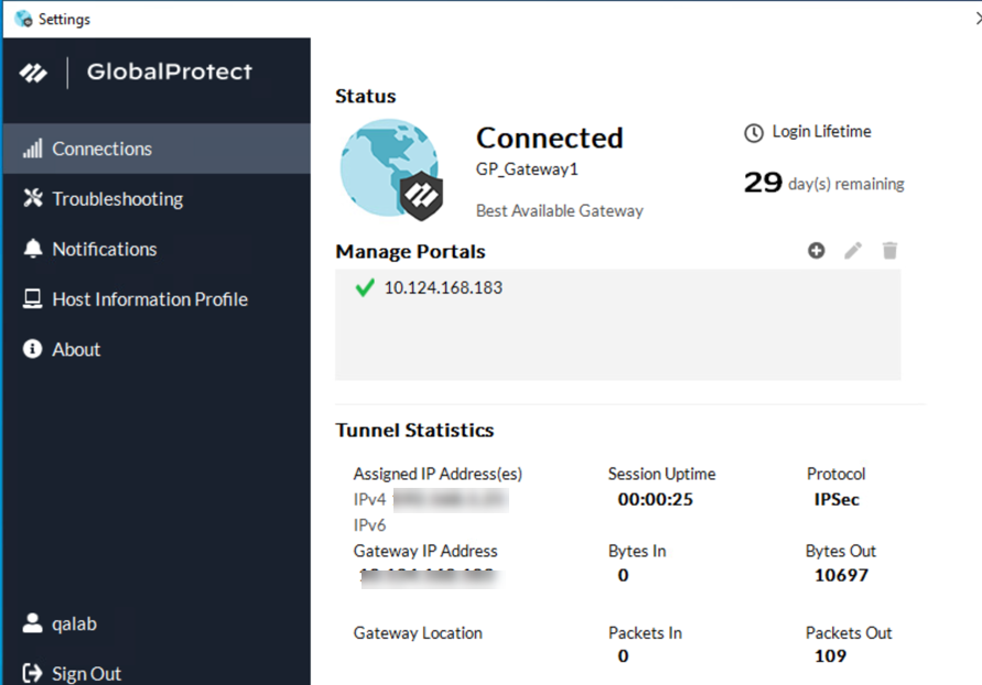 GP App Connection Info