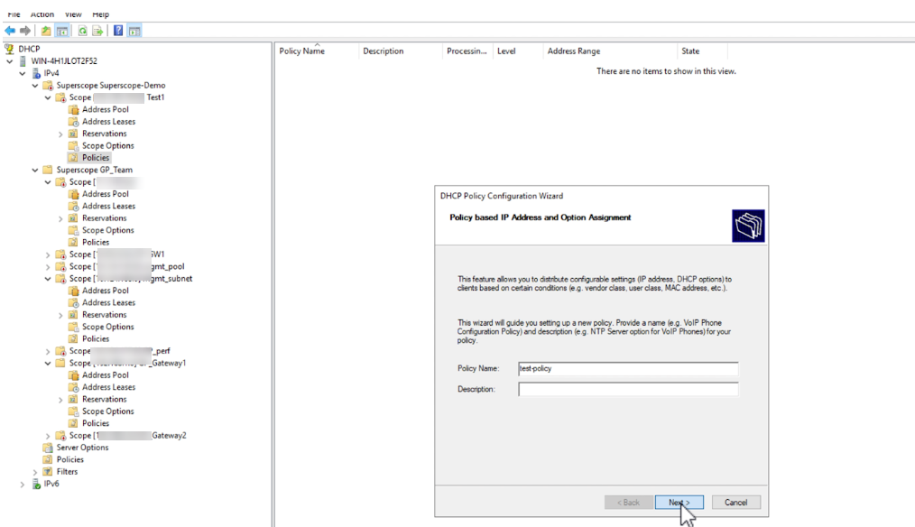 Windows Policy Name