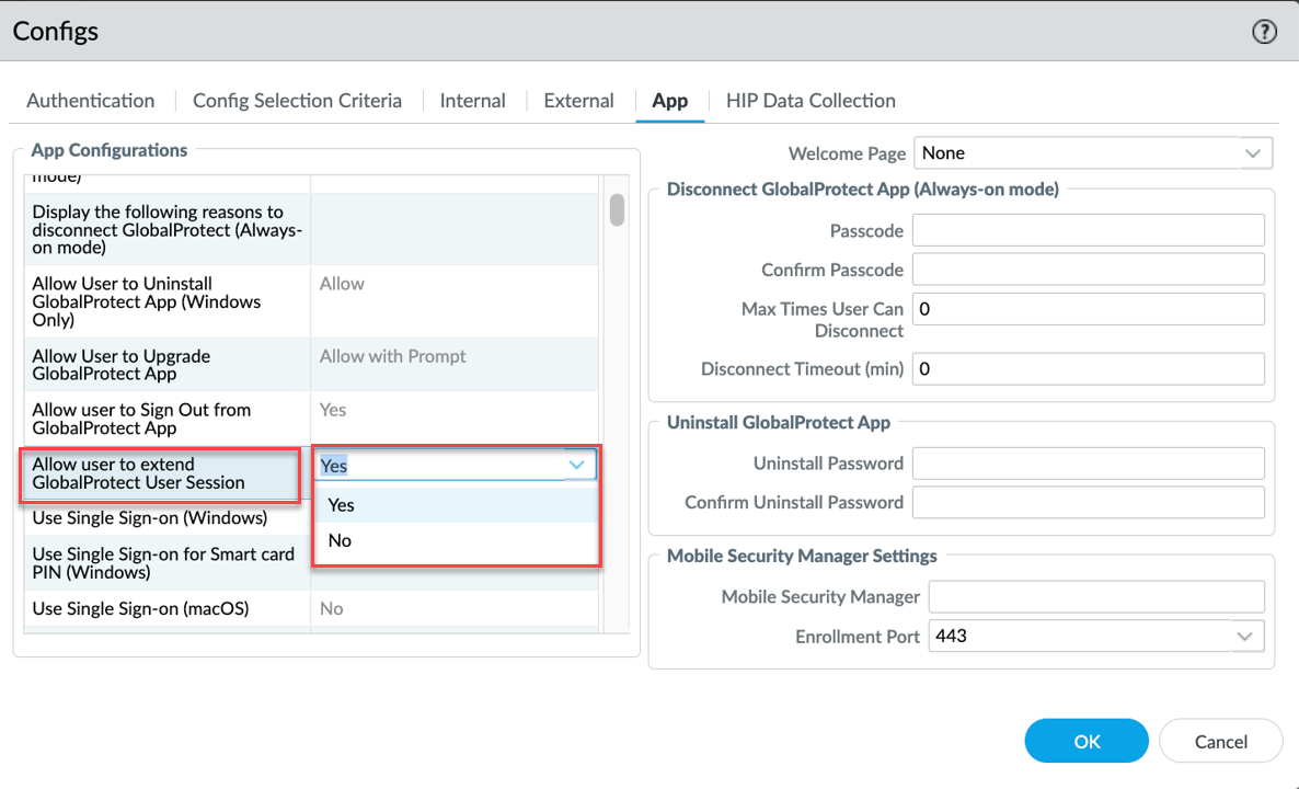 Allow User to Extend Session