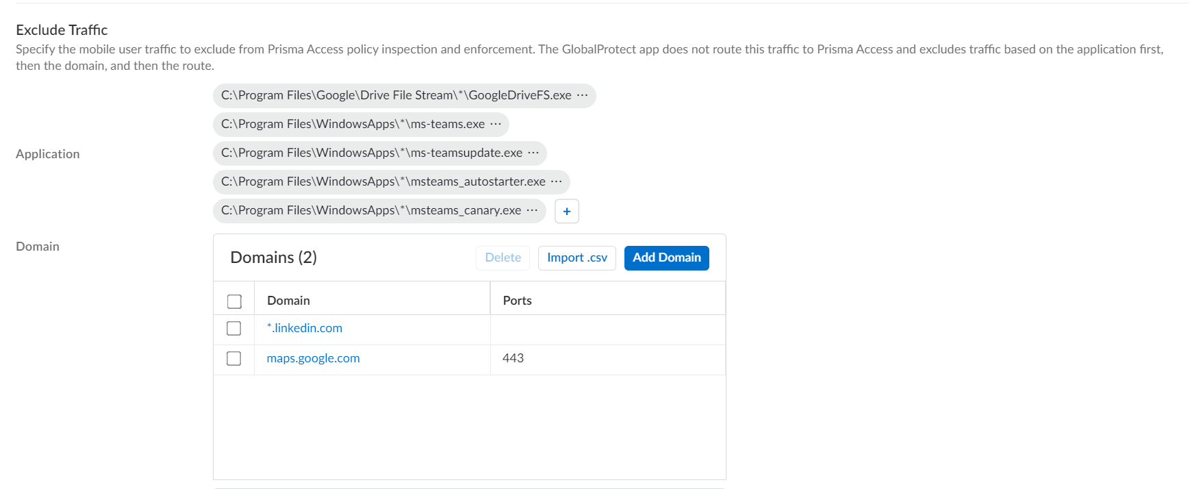 Windows Wildcard Config