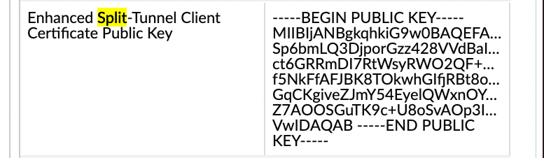 Portal Public Key Config