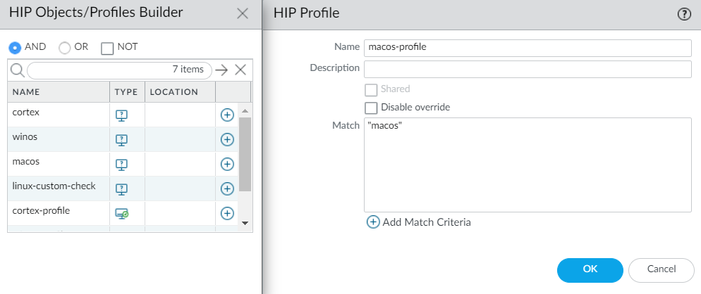 Add HIP Object to HIP Profile