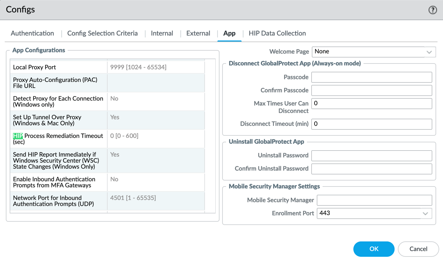 Configure HIP Remediation Timeout