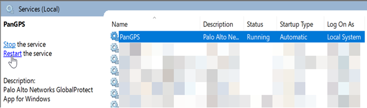 Restart PanGPS Service (Windows)