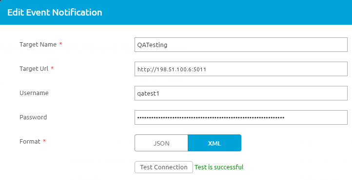 Workspace ONE Event Notifications API Settings