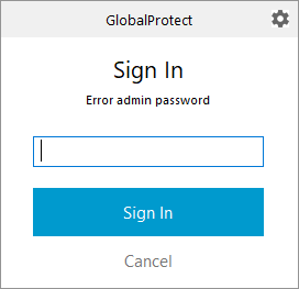 OTP Prompt on Status Panel
