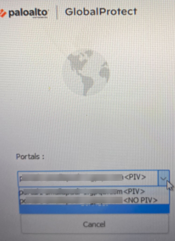 GlobalProtect App PIV Smart Card Options (Windows)