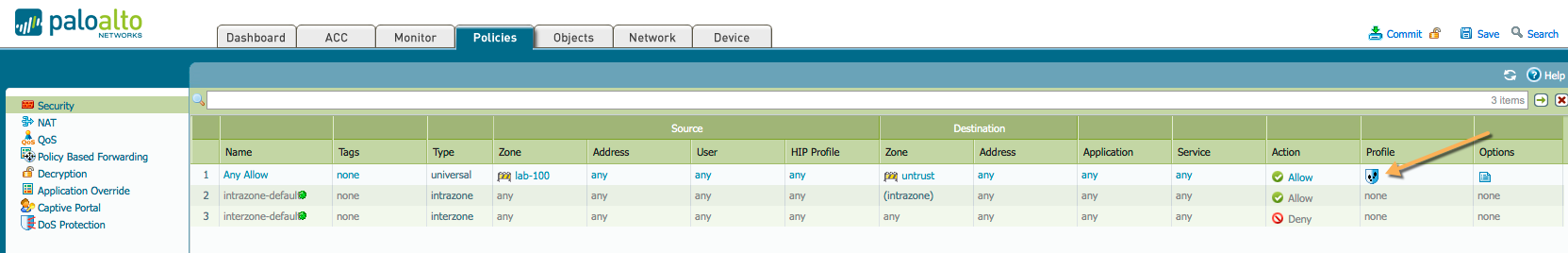 security policy