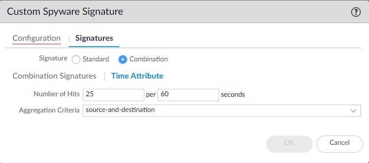 Combination Signature Time Attribute