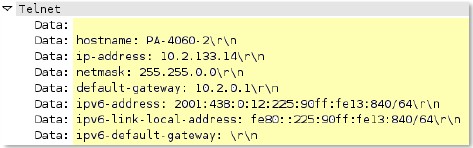 telnet-rsp-server-data context capture