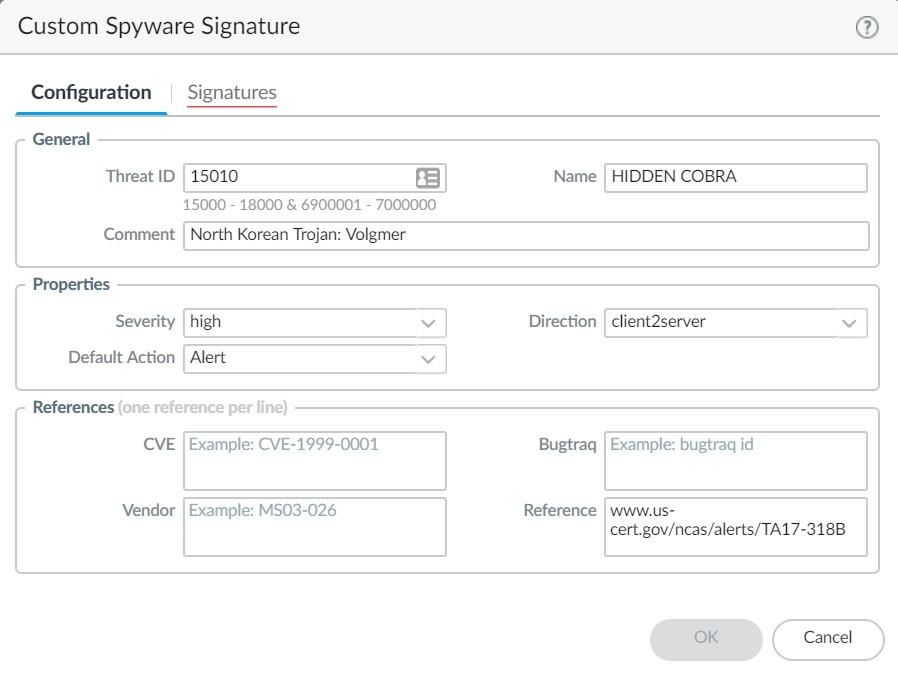 Custom Spyware Object Configuration for Snort Conversion