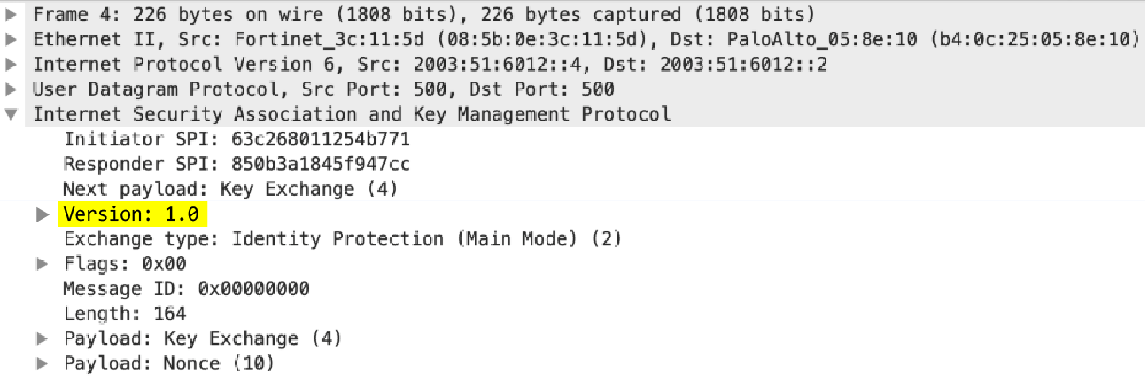 ike-version context capture