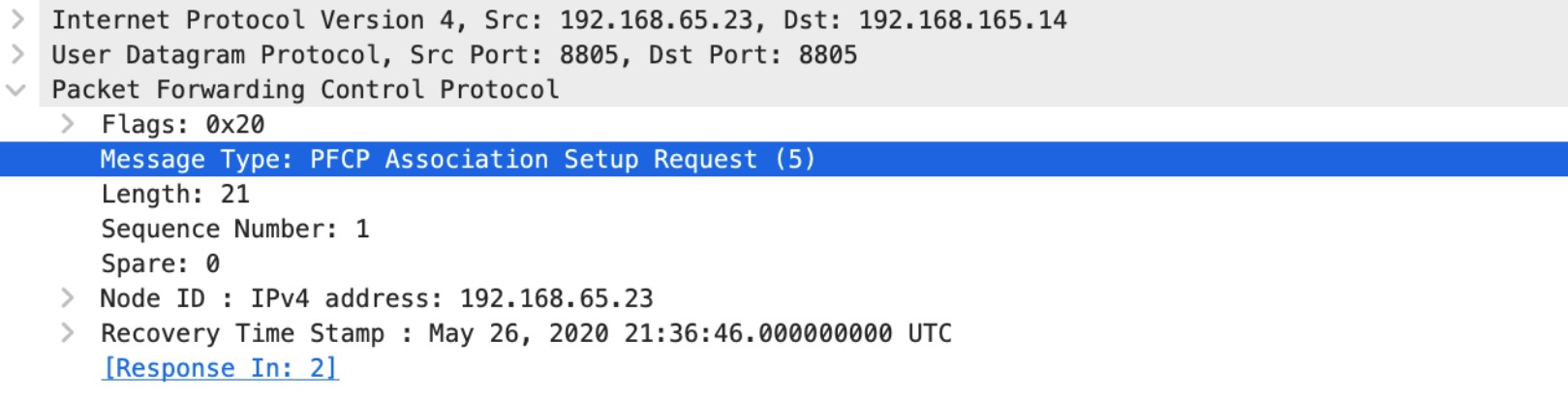 pfcp-req-msg-type context capture