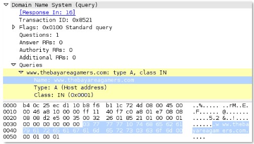 dns-req-section wireshark