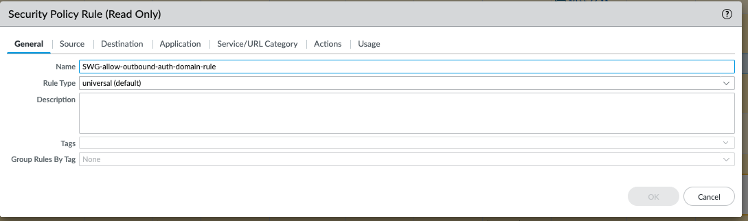Details of SWG-allow-outbound-auth-domain-rule